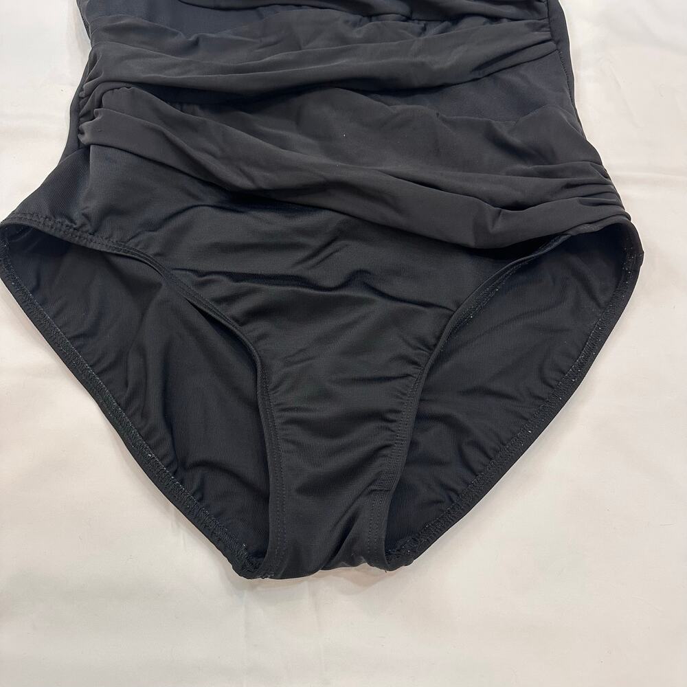 Miraclesuit‎ Jena One Shoulder One Piece Mesh Swimsuit | Black | SZ 16 - Picture 6 of 9